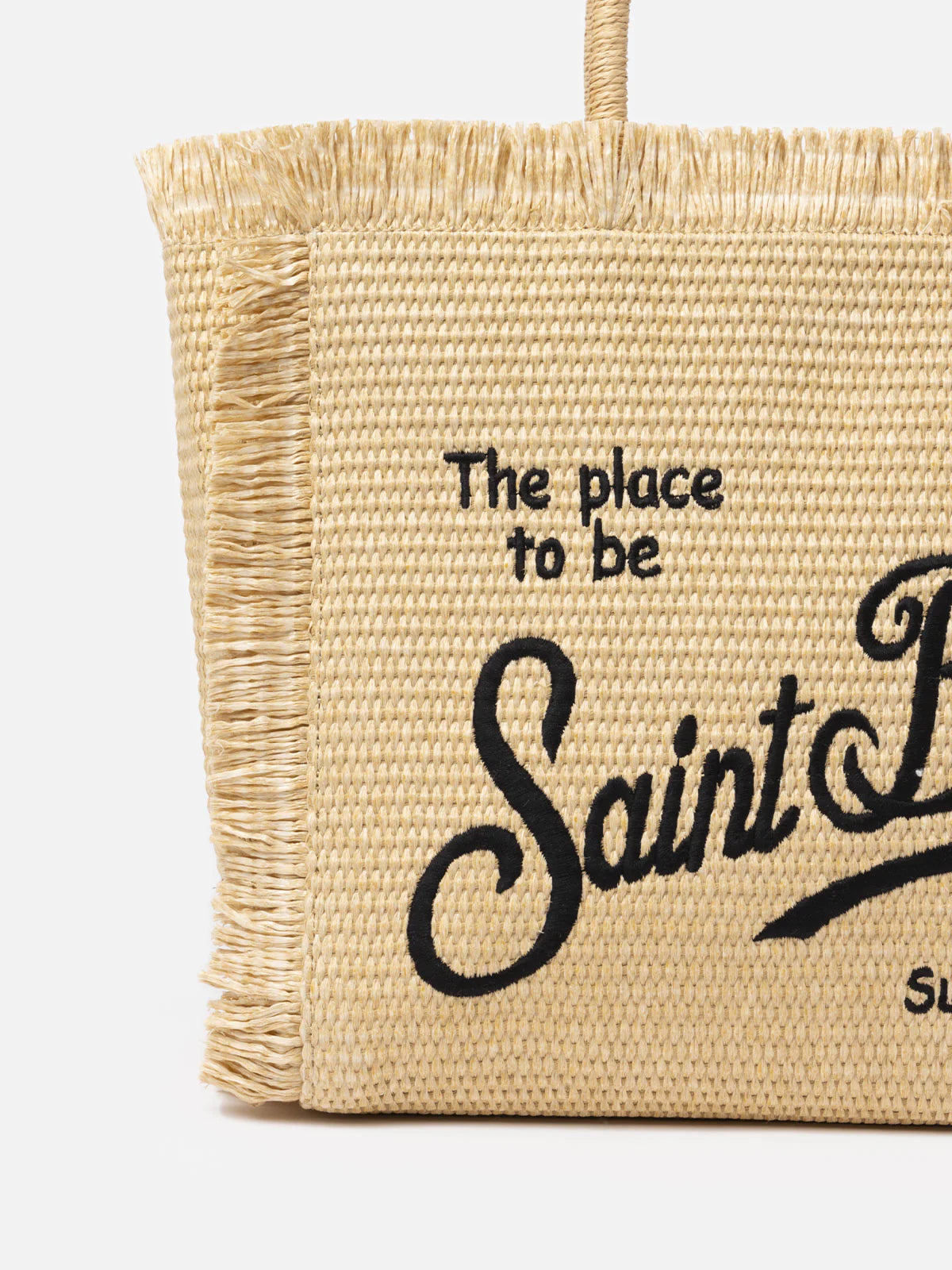 Borsa da mare effetto paglia beige