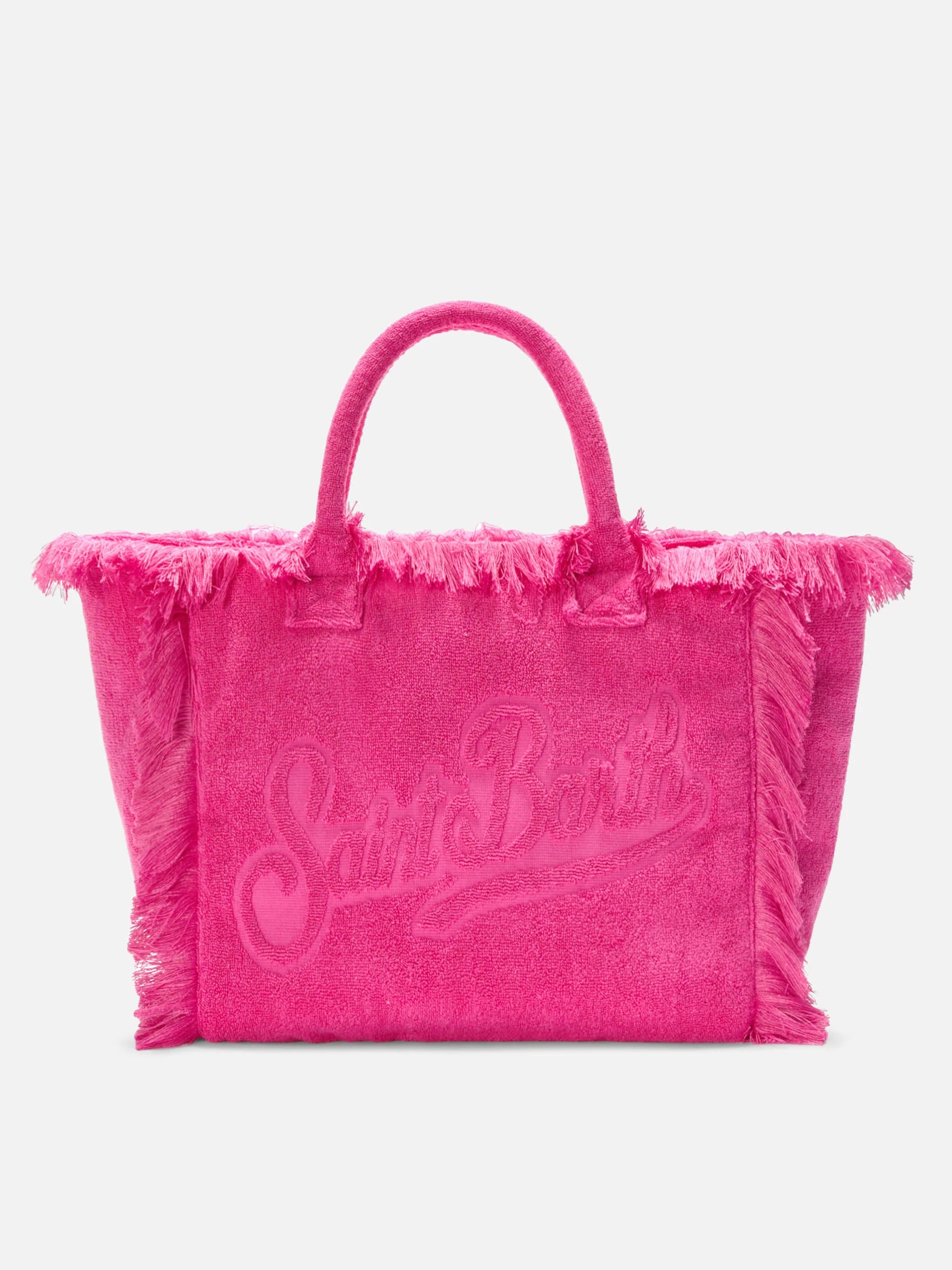 Borsa da mare in cotone fucsia