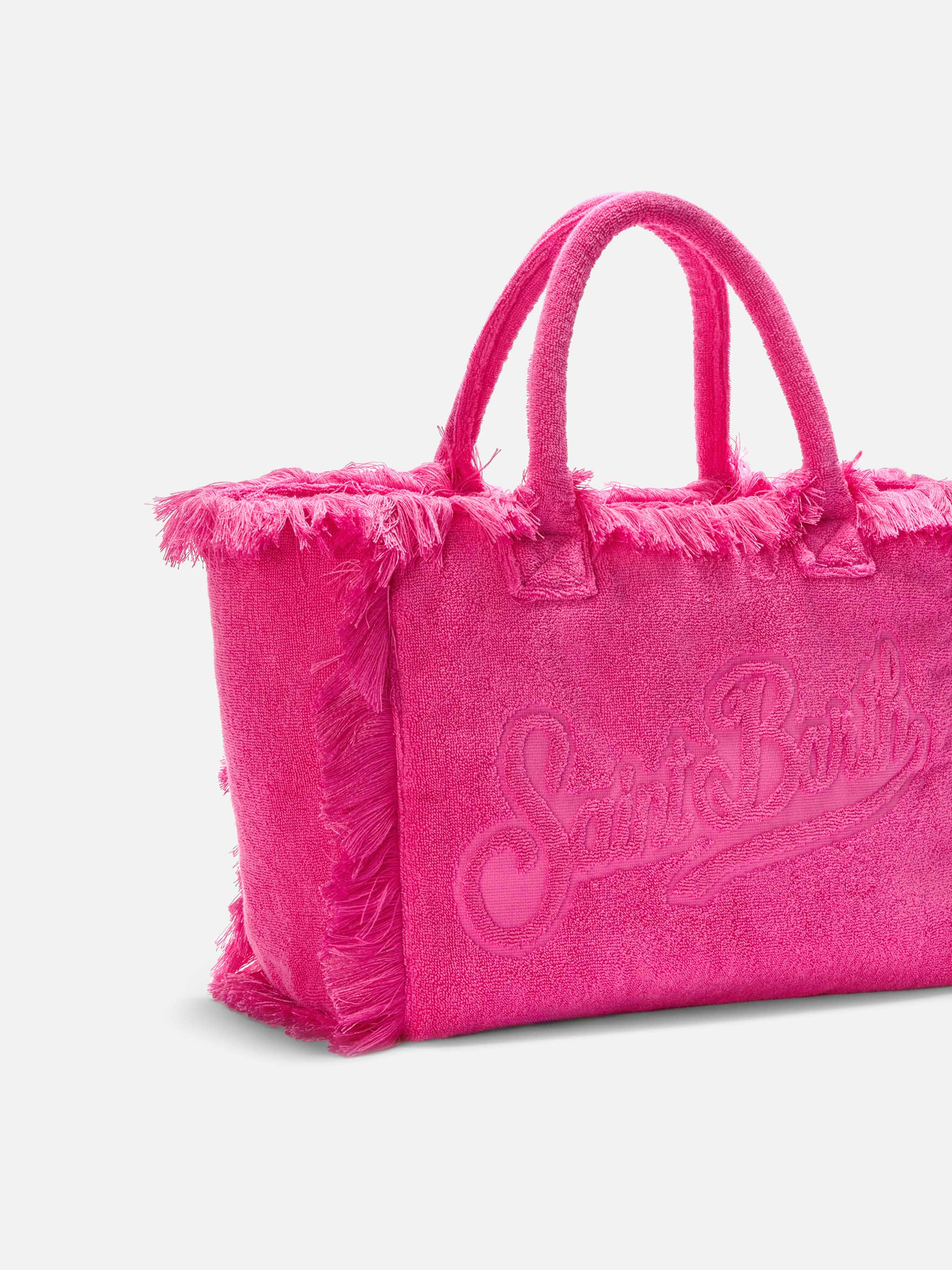Borsa da mare in cotone fucsia