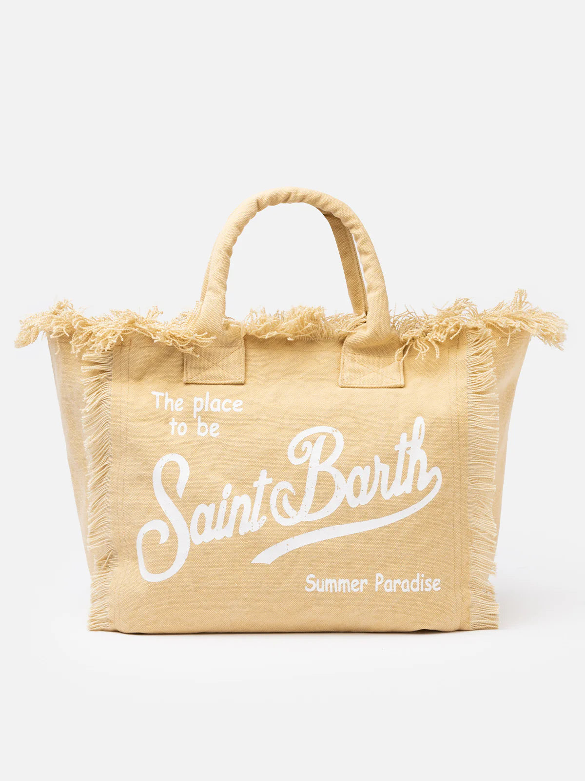 Borsa da mare in cotone gialla
