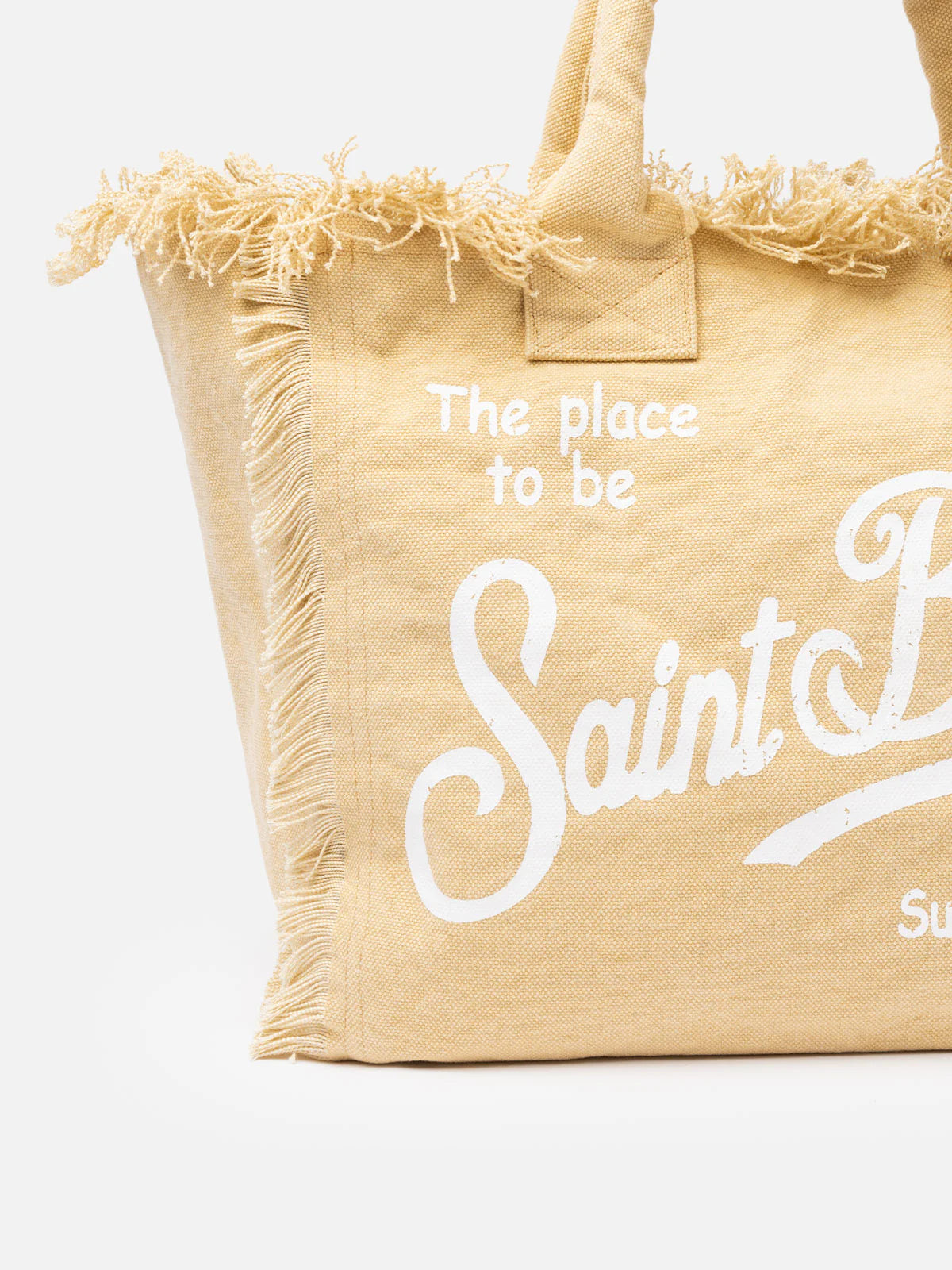 Borsa da mare in cotone gialla