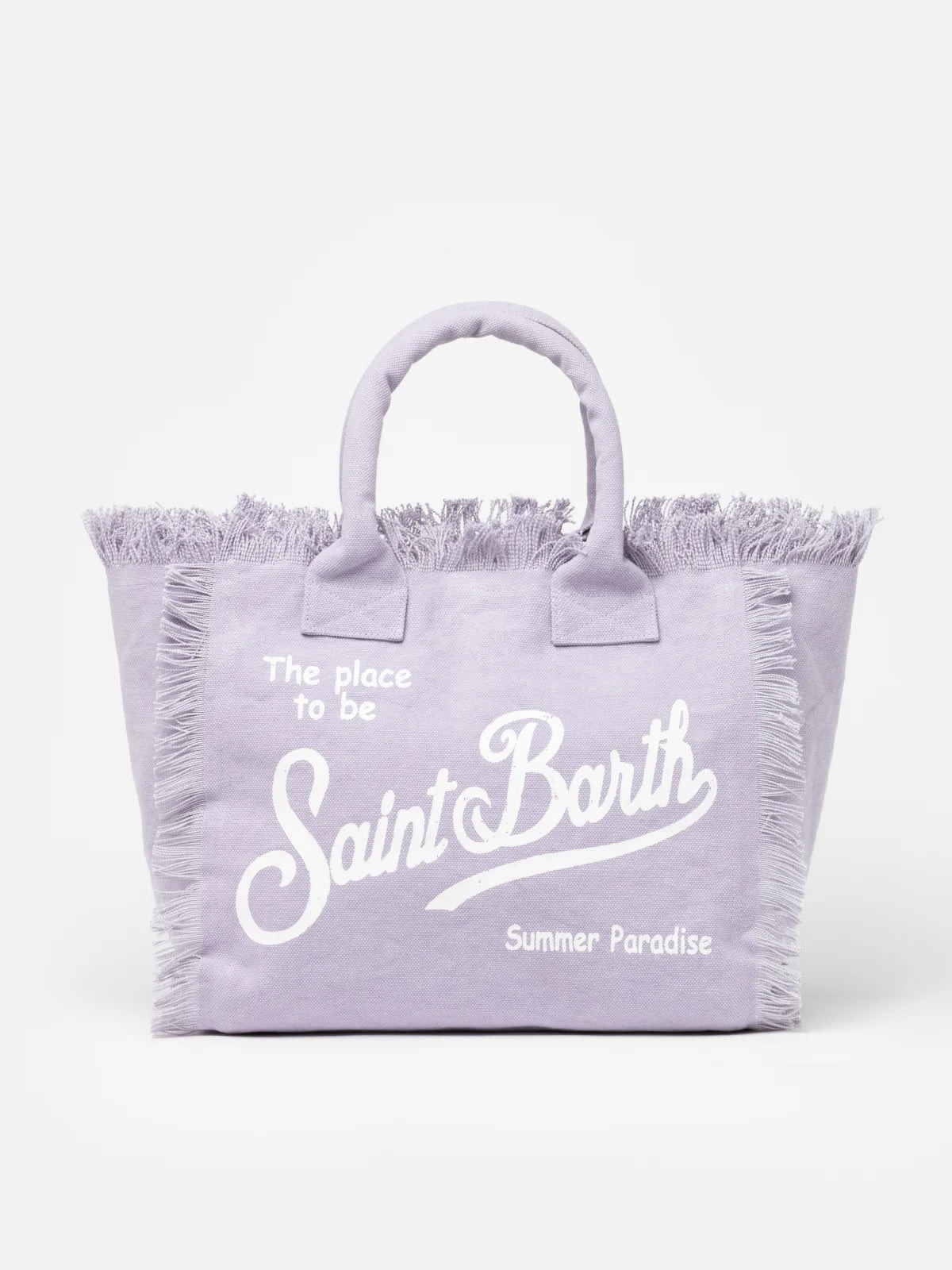 Borsa da mare in cotone lilla vanity