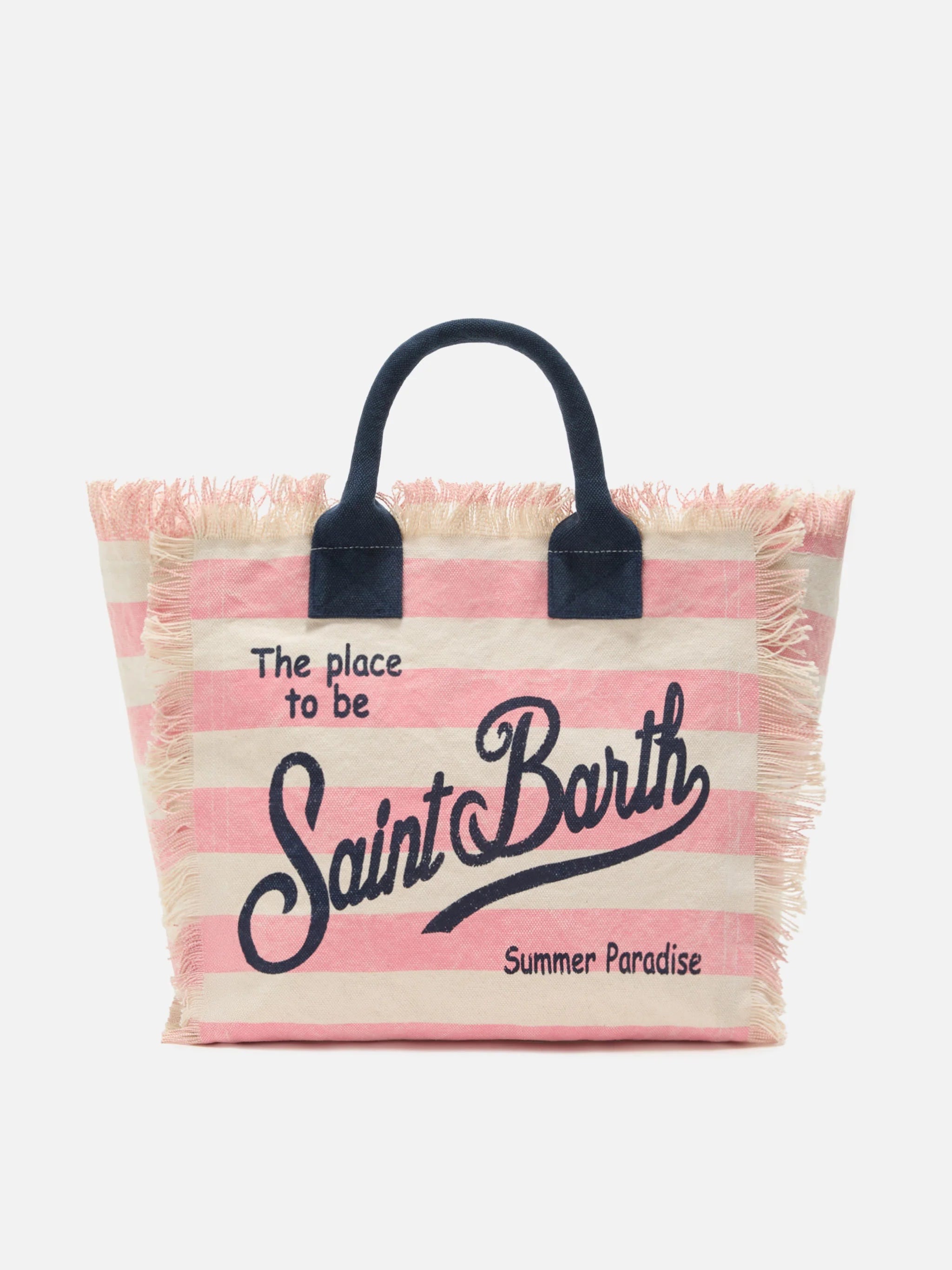 Borsa da mare in cotone salmone
