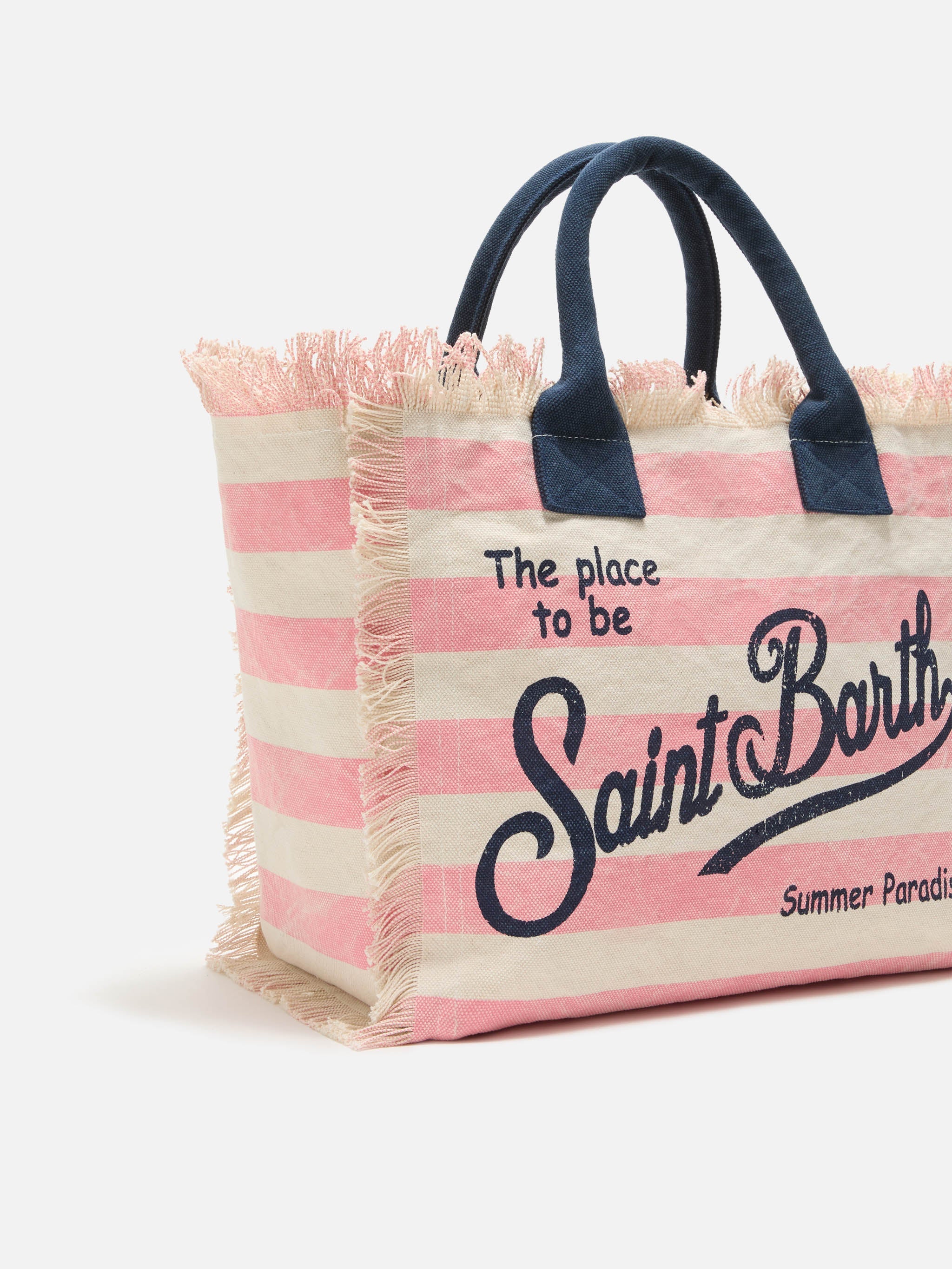 Borsa da mare in cotone salmone