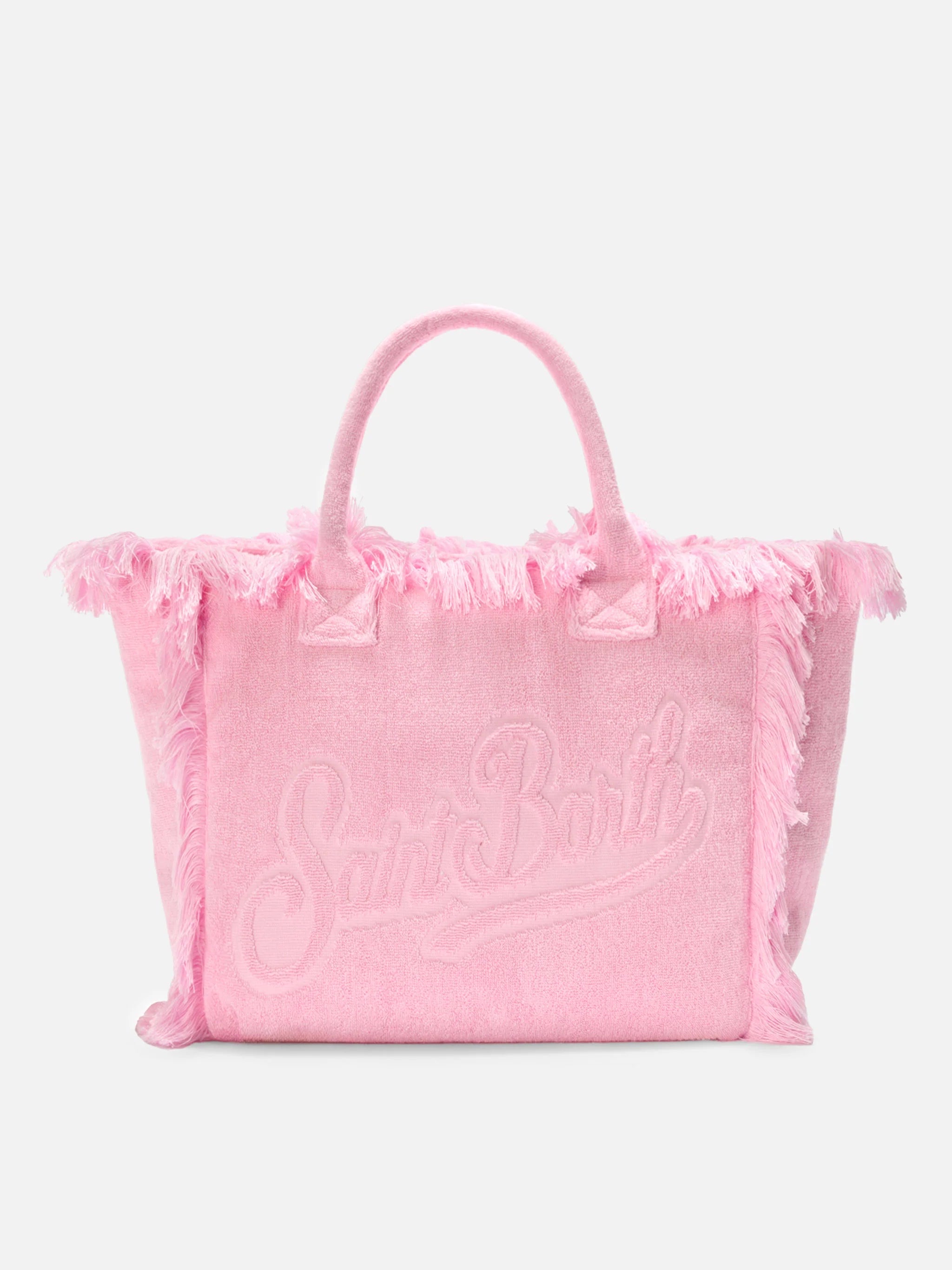 Borsa da mare in tessuto rosa