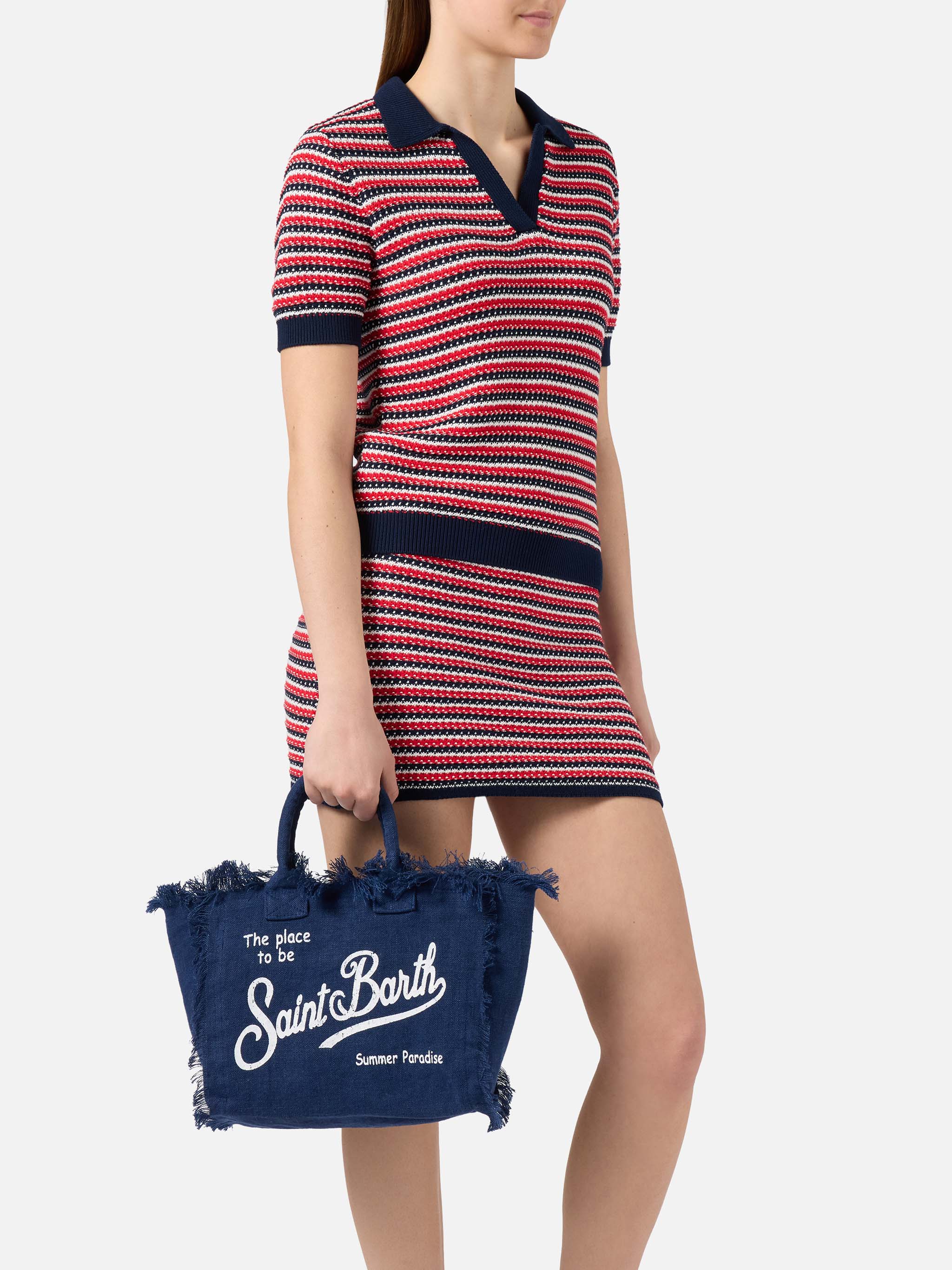 Borsa da mare medie blu scuro