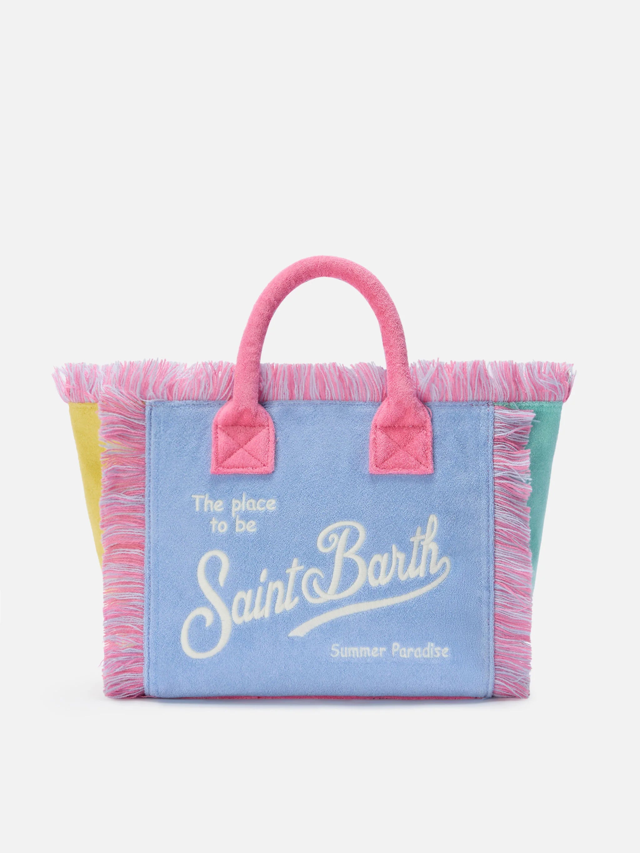 Borsa da mare colorata effetto spugna