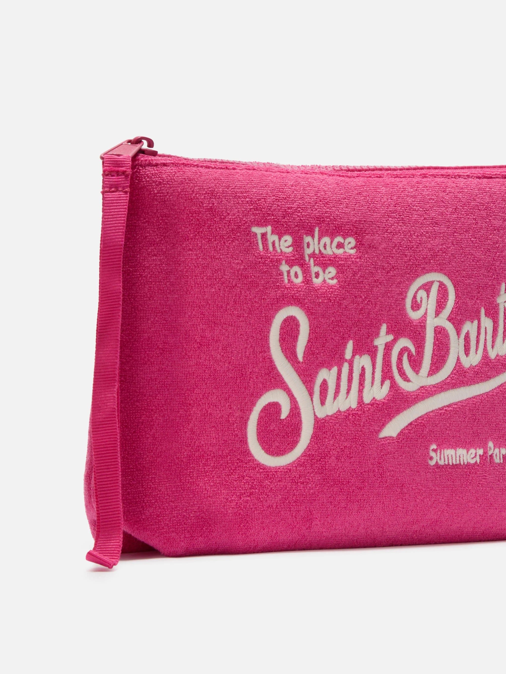 Pochette da mare in spugna fucsia