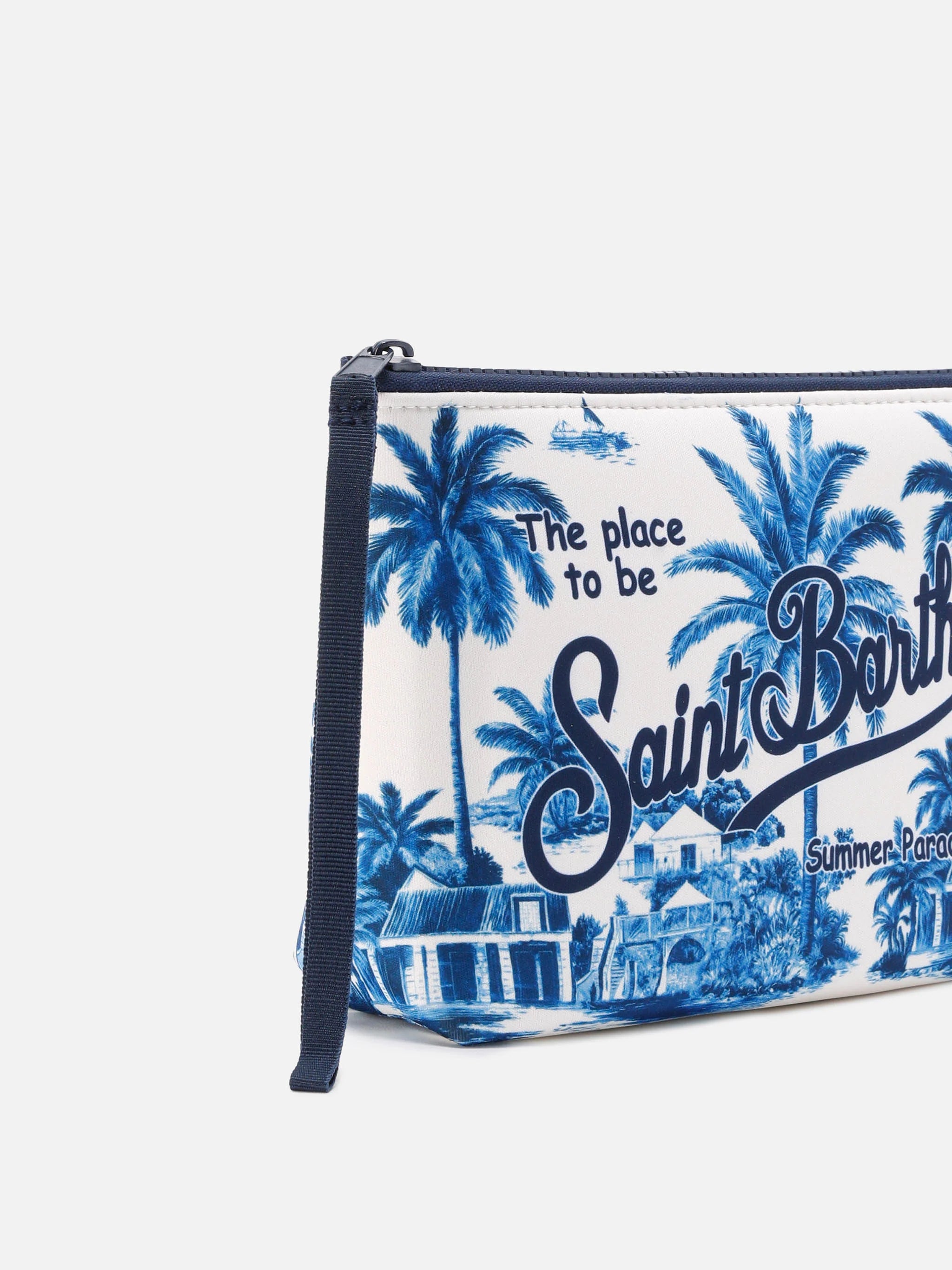 Pochette da mare palma blu