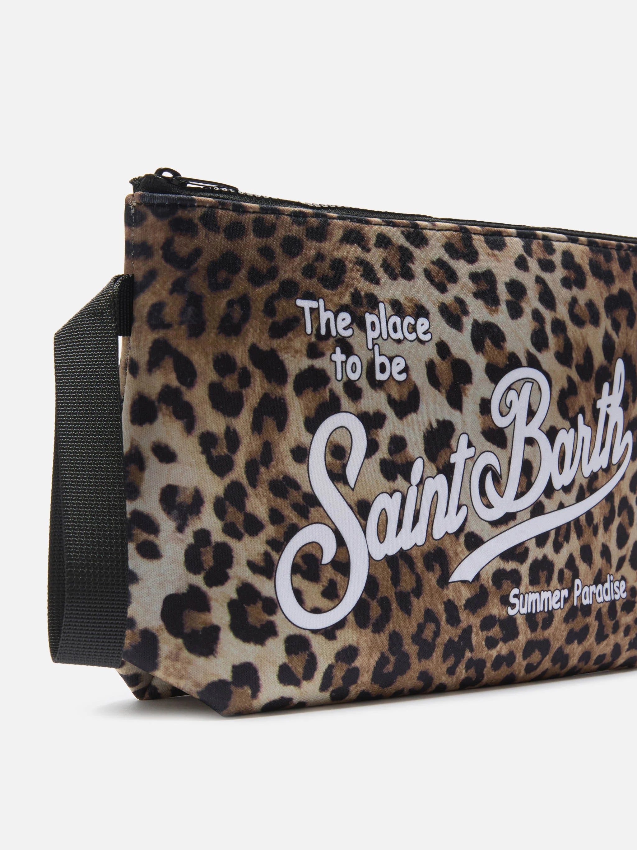Pochette da mare stampa leopardata